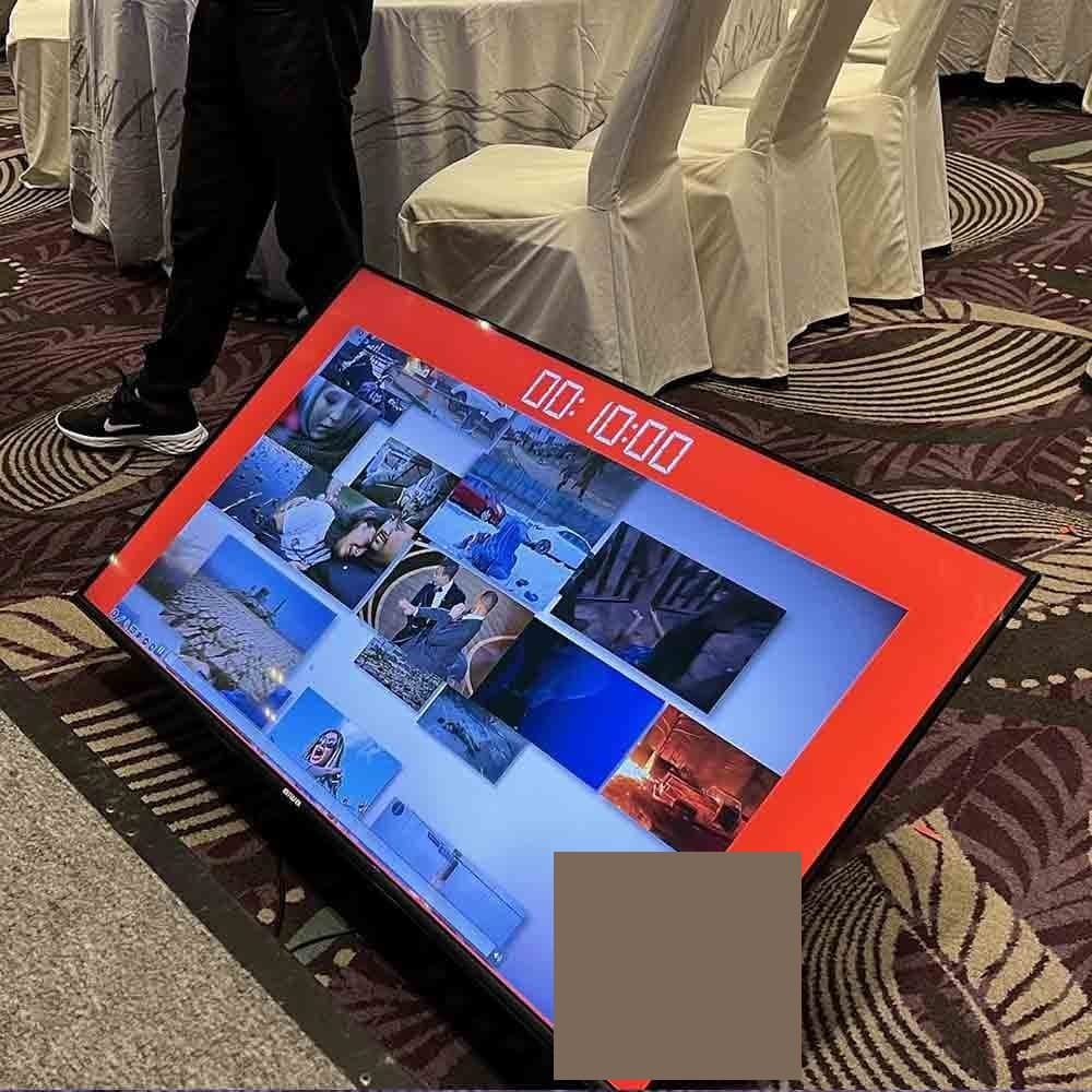 Rent a Confidence Monitor Setup in Sri Lanka from Rentitem.lk - 43 inch Full HD Android TV on a floor stand - thumbnail 2