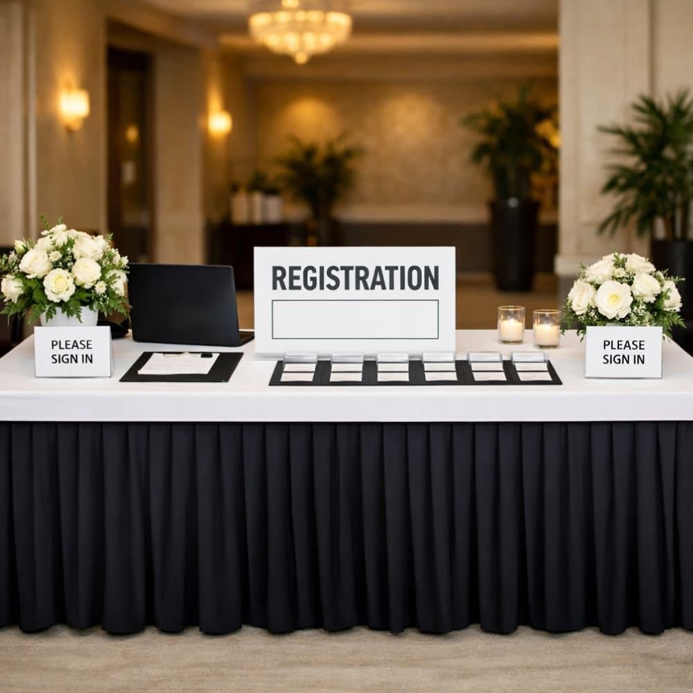 Registration Table Decoration event decoration in Sri Lanka - Rentitem.lk