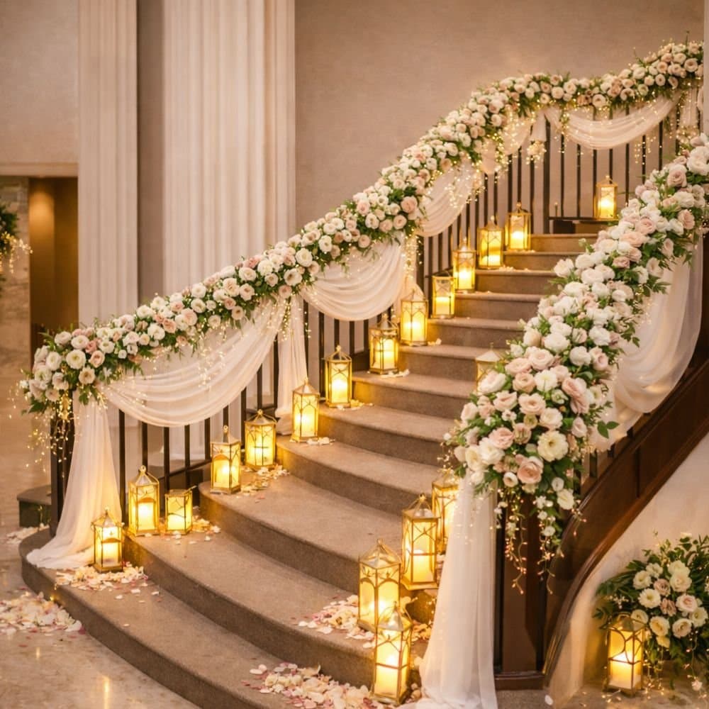 Staircase Decoration event decoration in Sri Lanka - Rentitem.lk - thumbnail 3