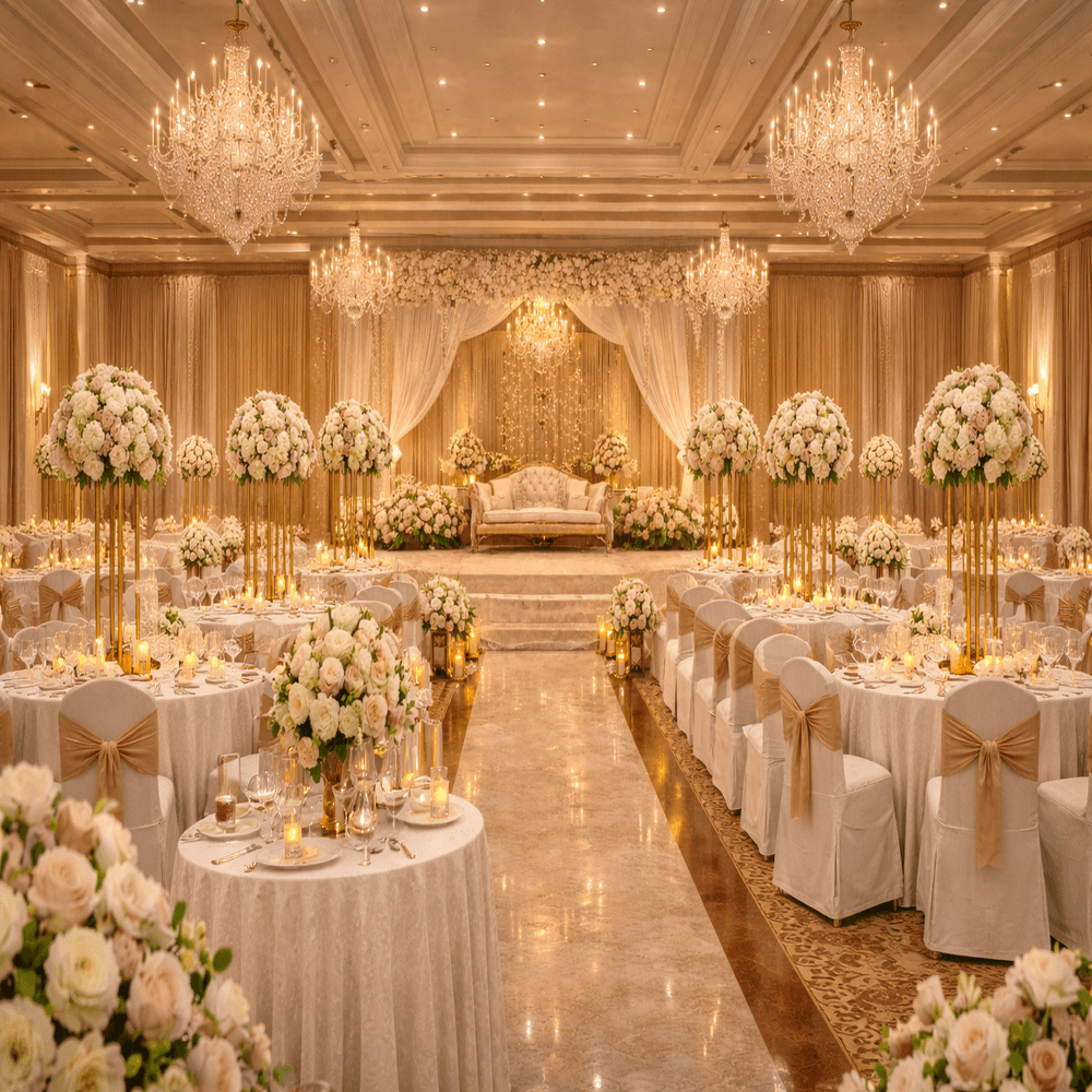 Wedding Hall Full Decoration event decoration in Sri Lanka - Rentitem.lk