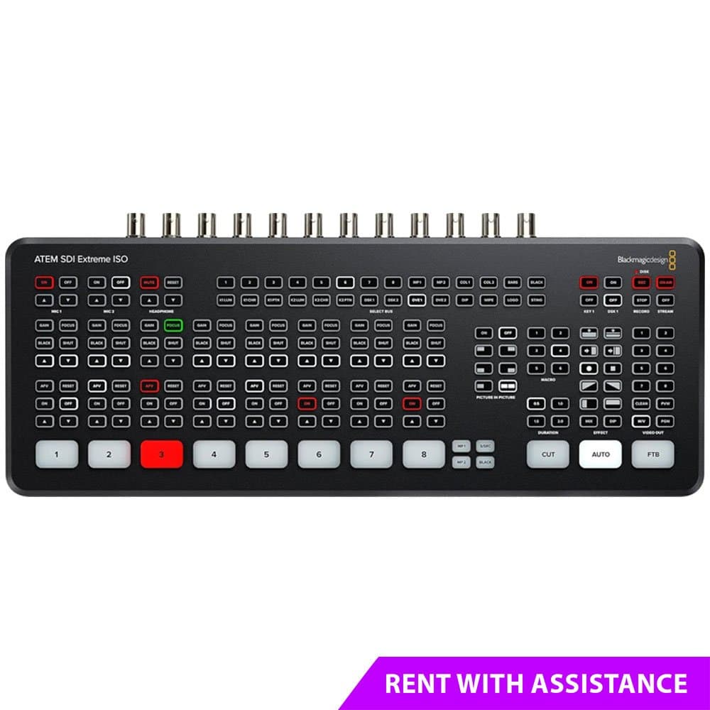 Rent the Blackmagic ATEM SDI Extreme ISO 8-channel SDI switcher in Colombo from Rentitem.lk