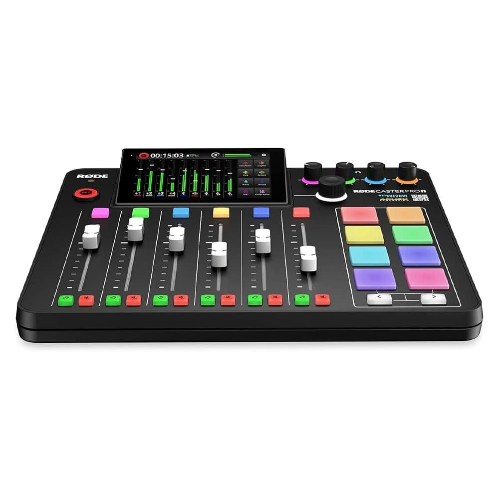 Rent the RØDE RODECaster Pro II podcast production studio console in Colombo, Sri Lanka from Rentitem.lk