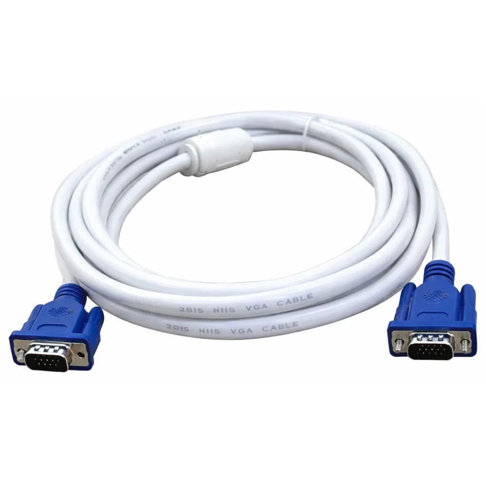 Rent a 2 metre white VGA cable in Colombo from Rentitem.lk