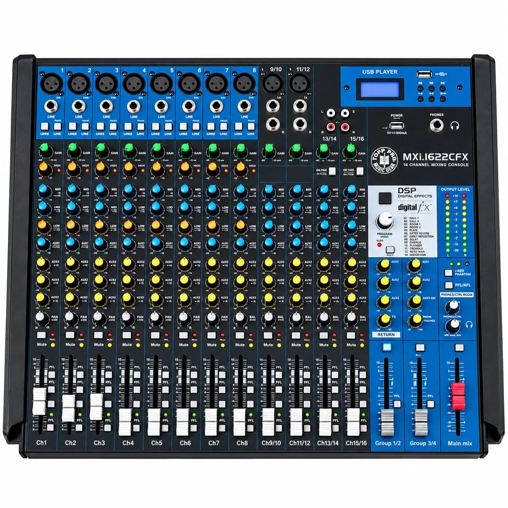 Rent a Topp Pro 16-channel analog audio mixer in Colombo from Rentitem.lk