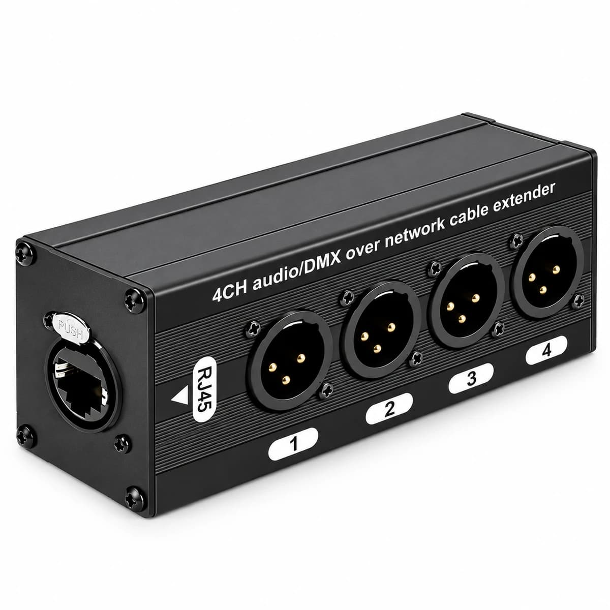 Rent a 4-channel XLR and DMX512 signal extender over Cat5/Cat6 in Colombo from Rentitem.lk