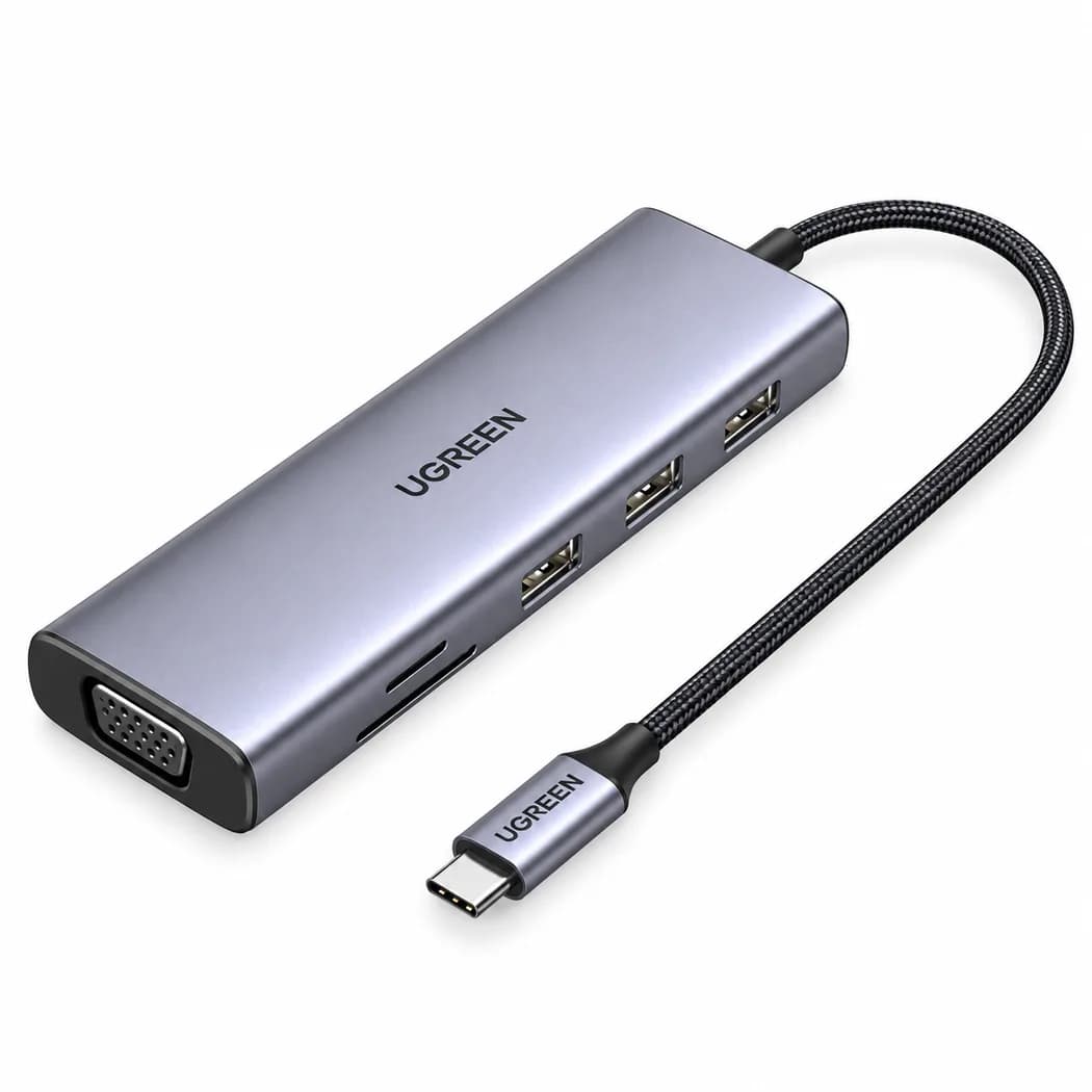 Rent the UGREEN 9-in-1 USB-C docking hub with 4K HDMI, Ethernet and 100W PD in Colombo from Rentitem.lk