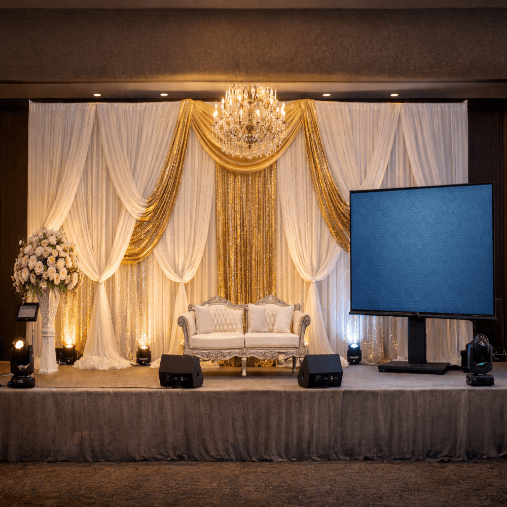 Stage Fabric Draping event decoration in Sri Lanka - Rentitem.lk