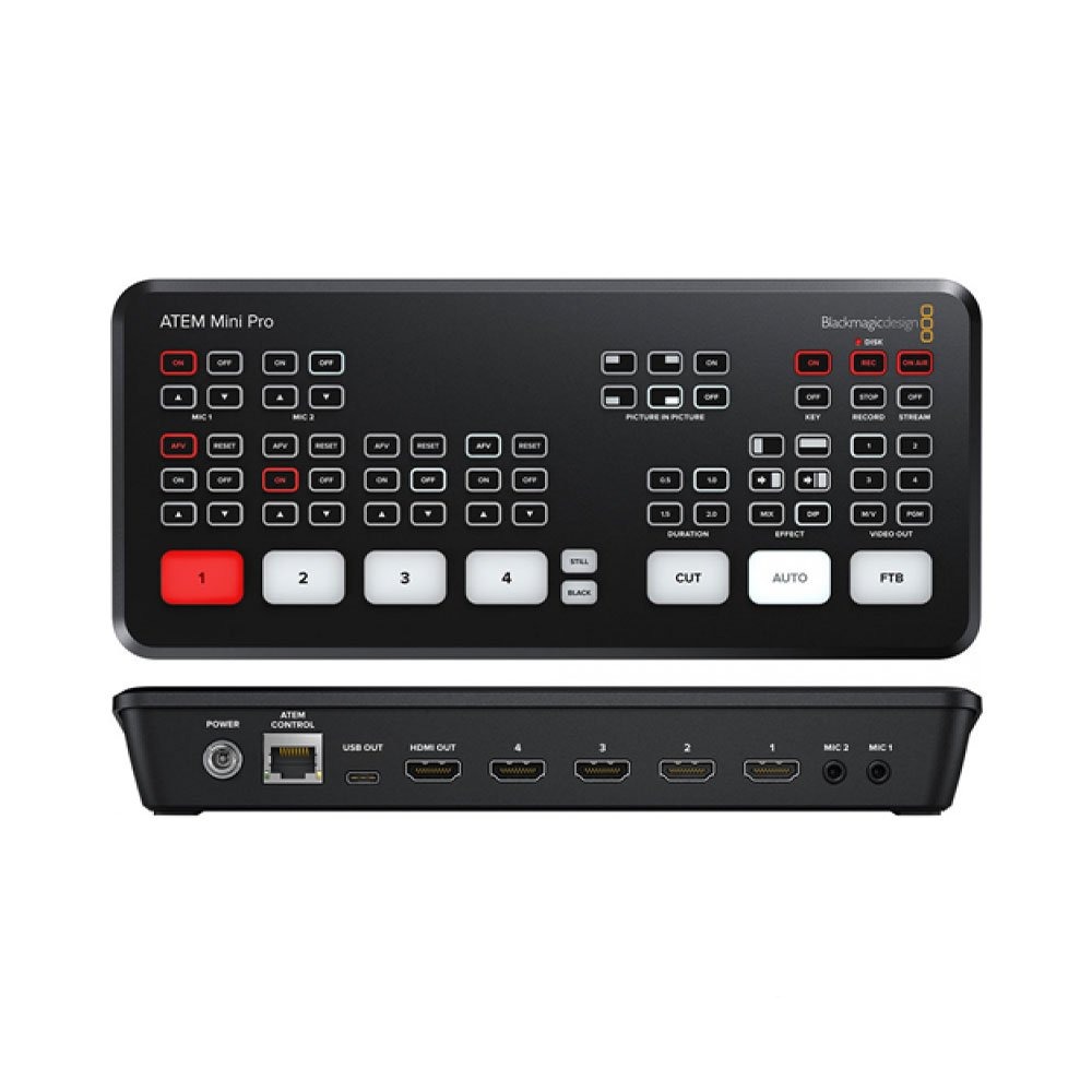 Rent the Blackmagic ATEM Mini Pro live video switcher in Colombo from Rentitem.lk