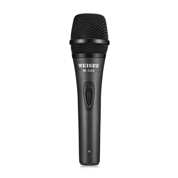 Hand Holding WEISRE M-320 Microphone for Speech