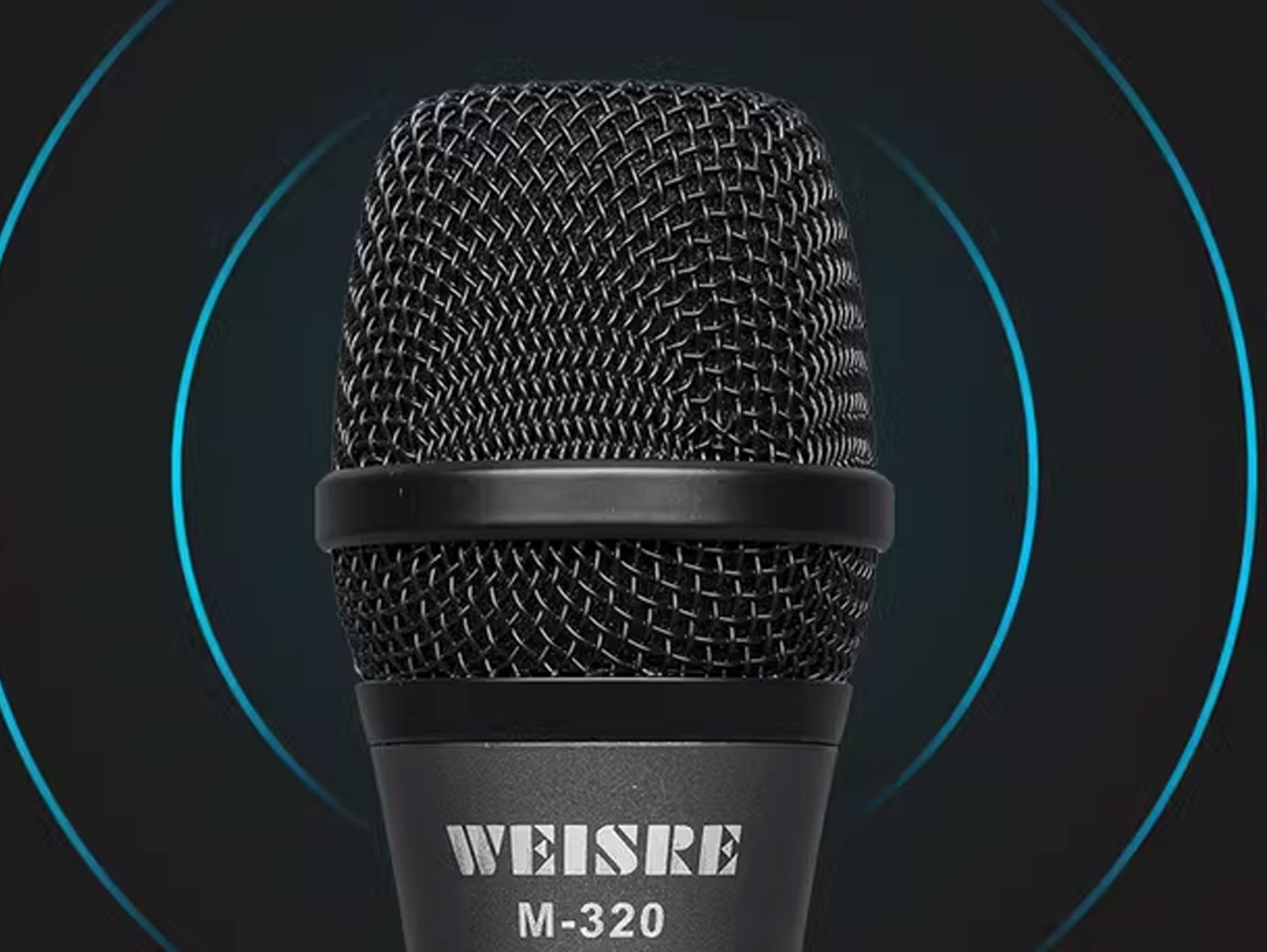 Close-up of WEISRE M-320 Dynamic Microphone Head