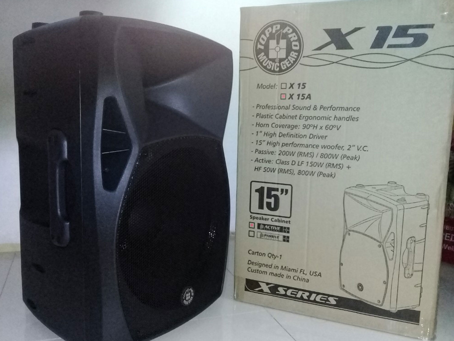 Toppro Froza 15 Inch Speaker ready for event