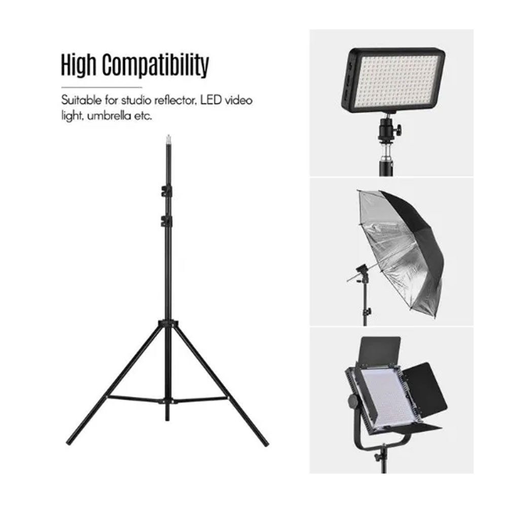 The tripod light stand providing stable lighting at a high-profile corporate semina