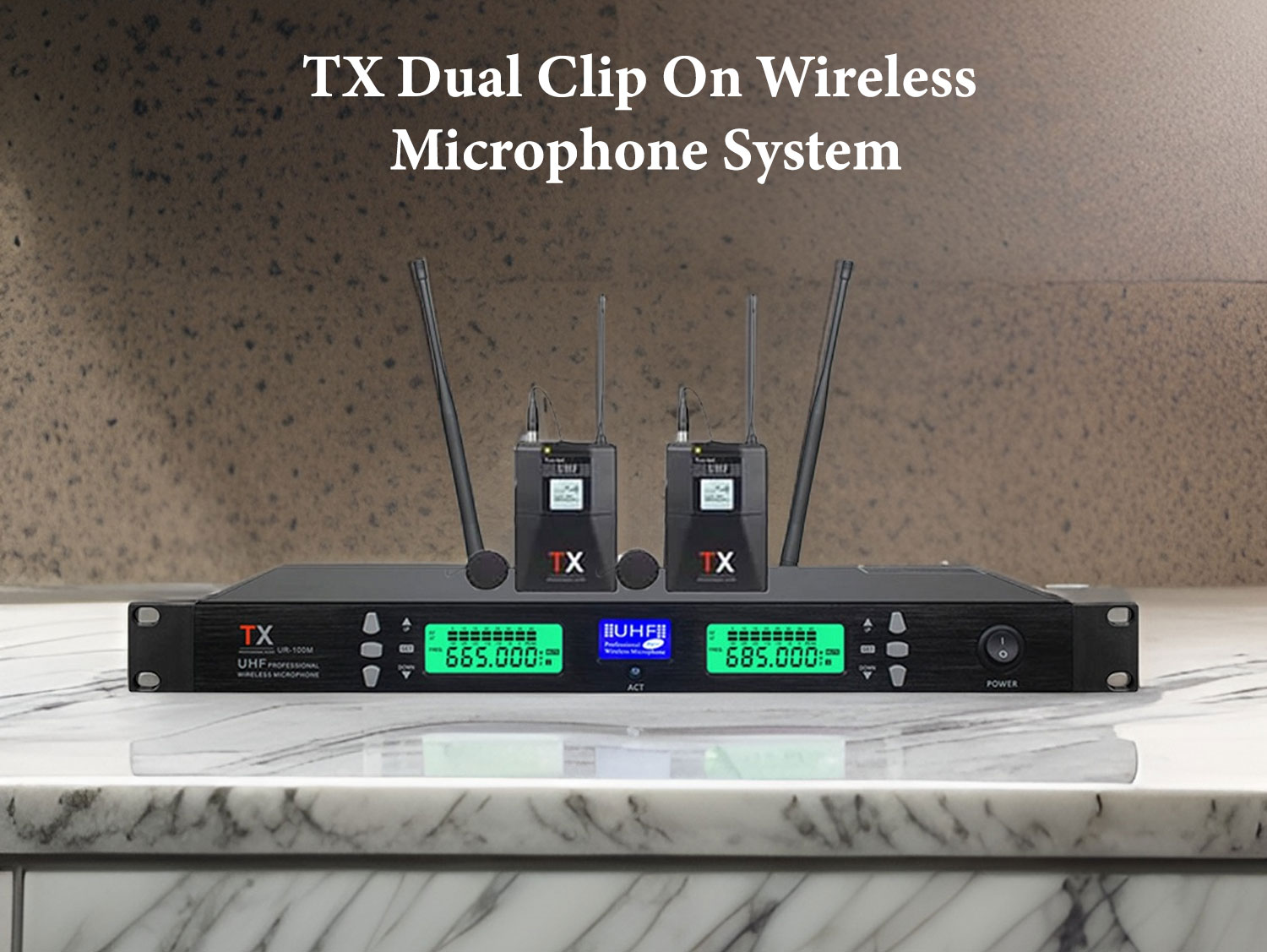 TX Dual Clip On Wireless Microphone