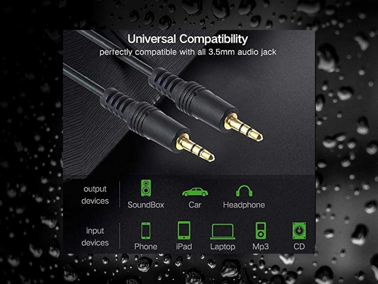 3.5mm Stereo AUX Cable for Events and Photoshoots