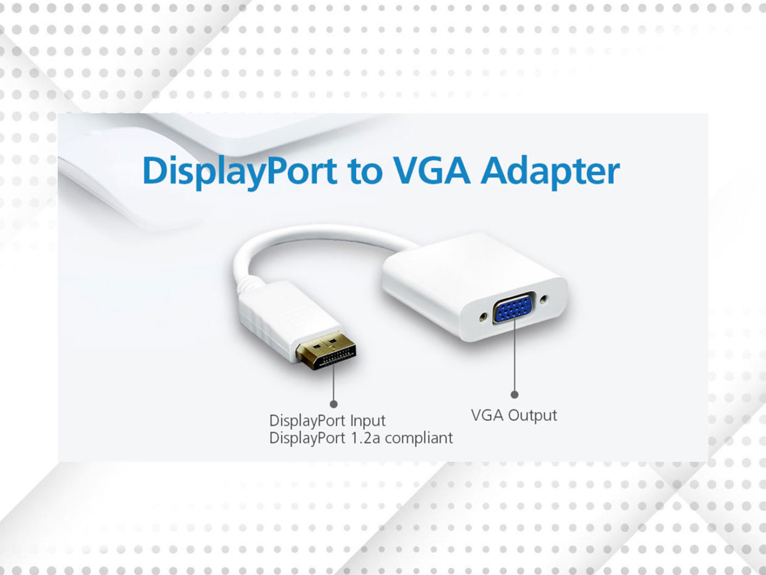Seamless Connection with DisplayPort to VGA Adapter Rental from Rentitem.lk