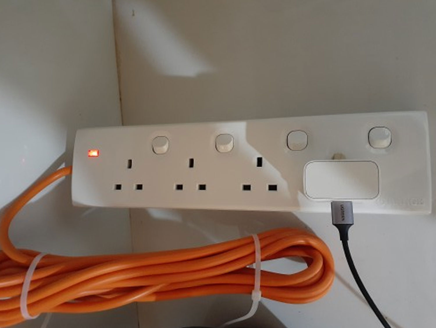 20 Meter Power Extension Cord with 4 Sockets