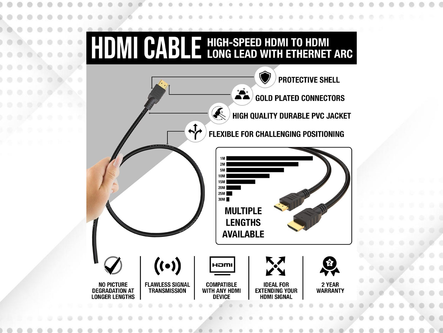 Premium Quality 20 Meter HDMI Cable for Rent in Sri Lanka