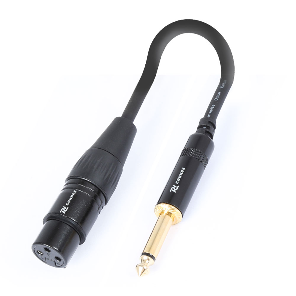 Standard Male 6.3mm Jack to XLR Female Audio Converter Front View