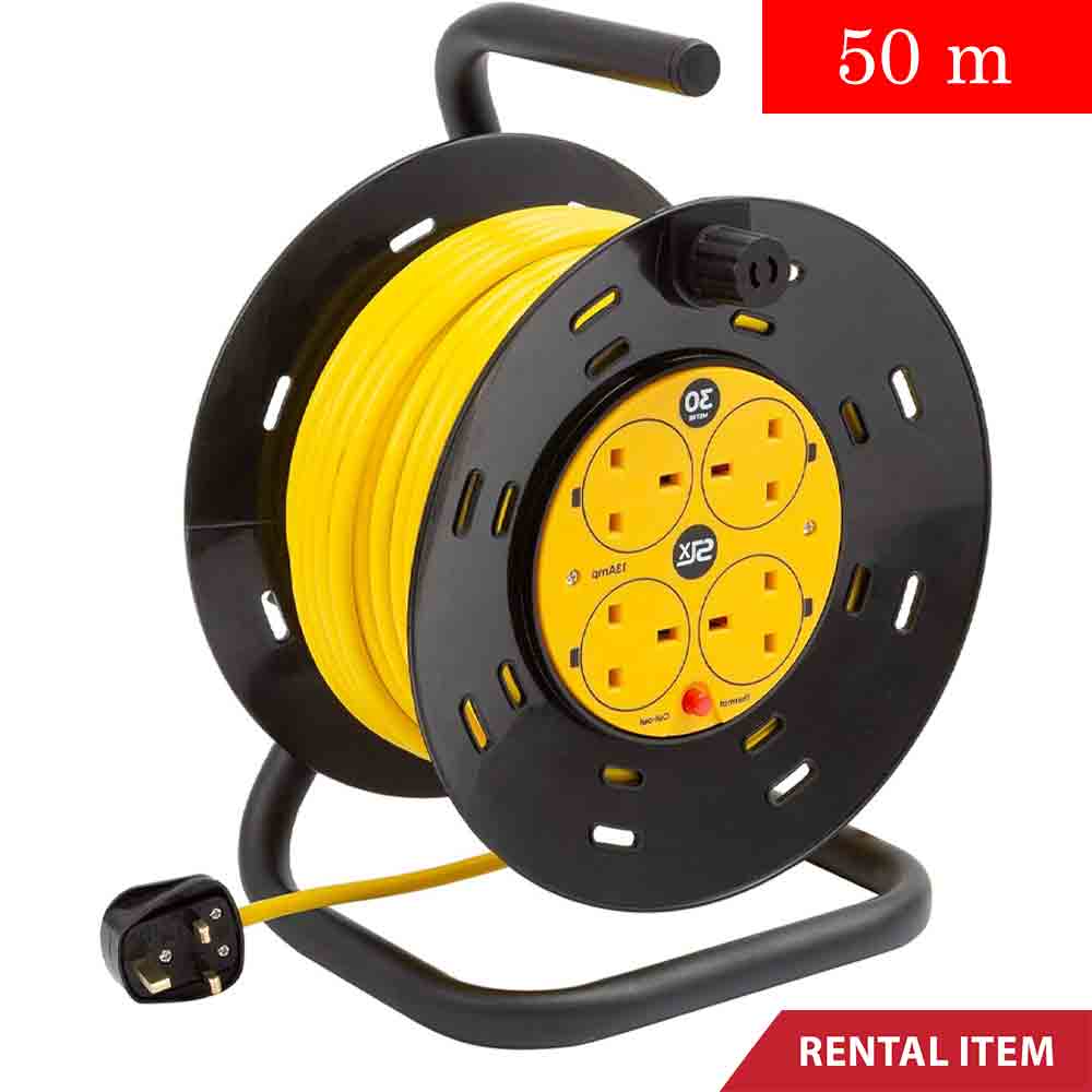 Power Extension Reel 4 Way 50 Meter