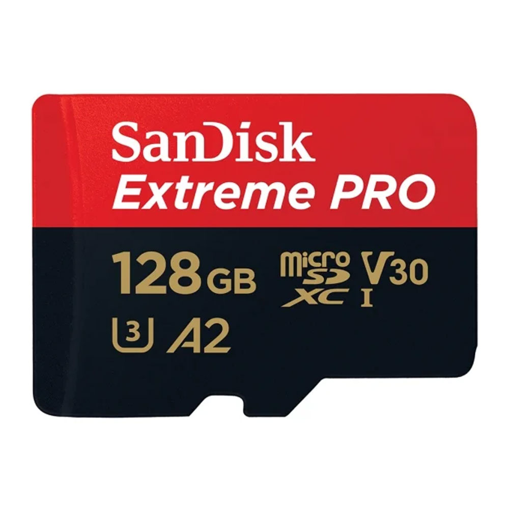 Extreme Pro 128GB Memory Card Front View - Rentitem.lk