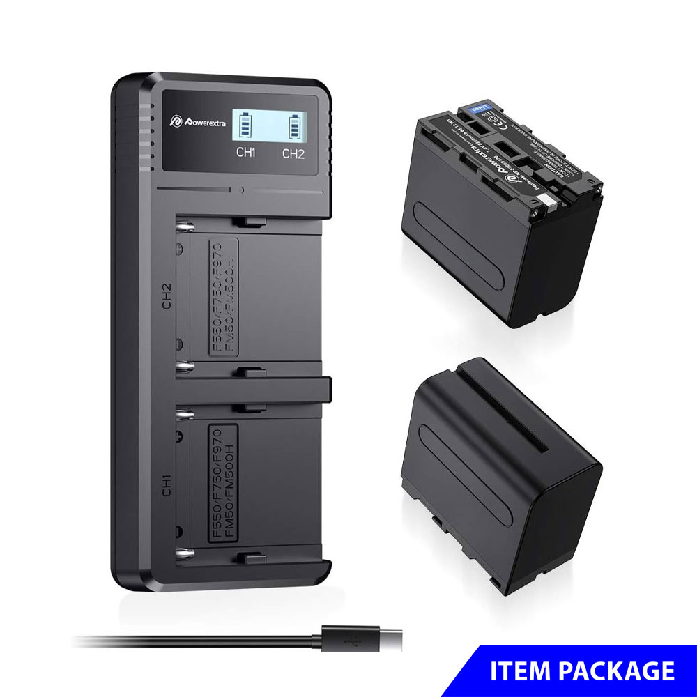 2 Sony NP-F970 Battery Pack