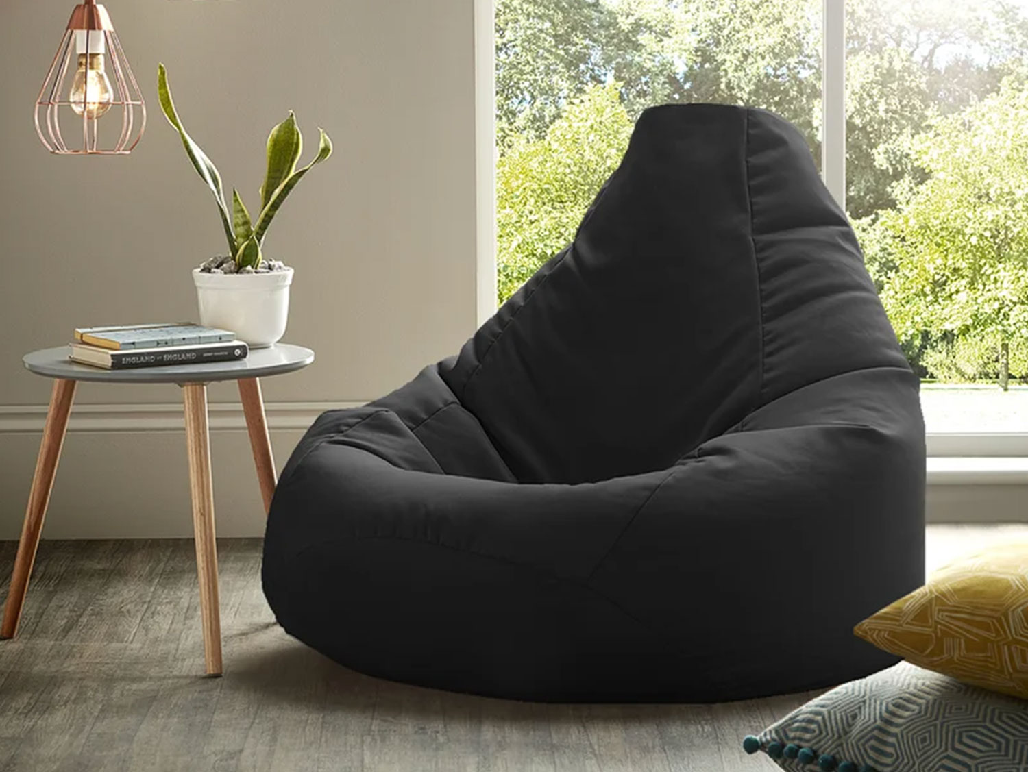 Luxurious Leather Lounger Bean Bag - Event Seating
