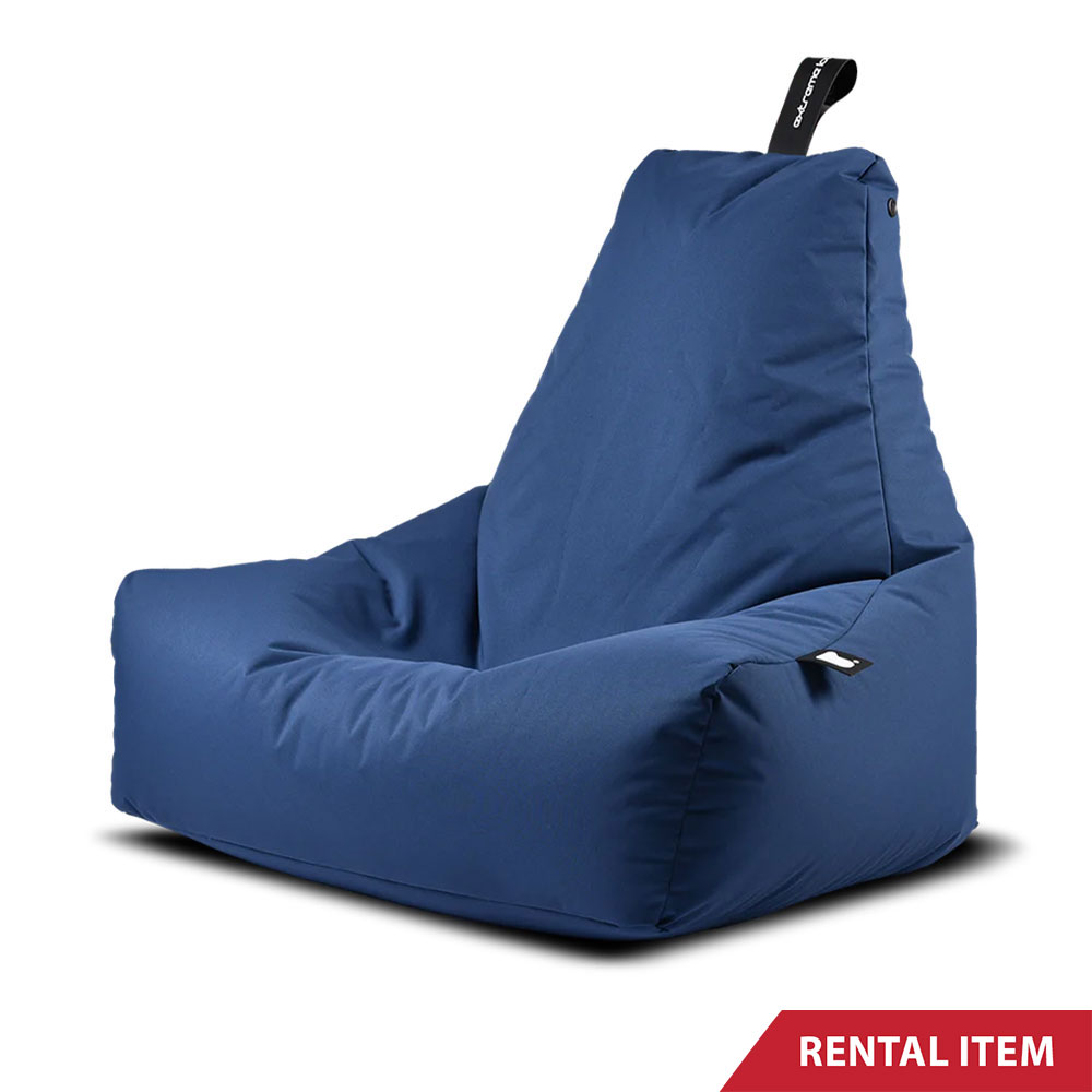 Large Size Leather Bean Bags - Blue