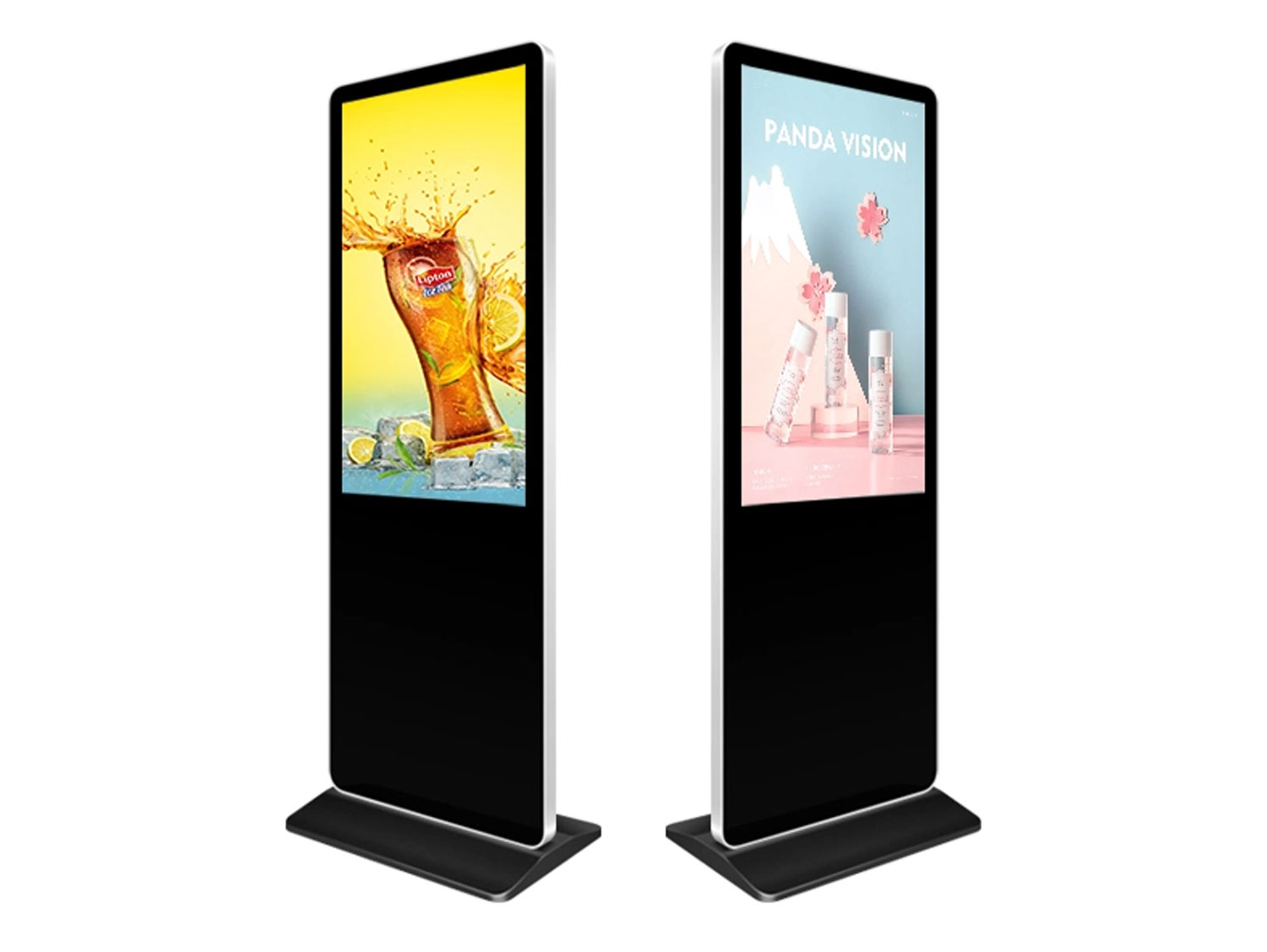 Interactive Touchscreen of Android LED Vertical Kiosk at Corporate Event