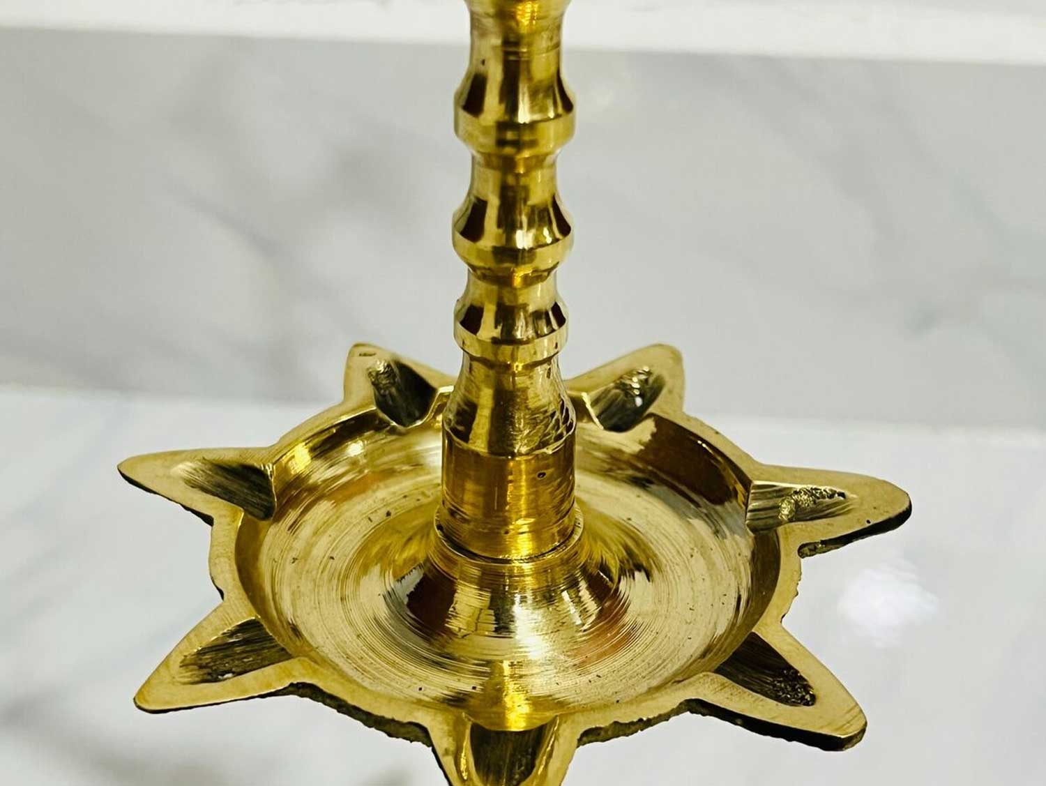 Table Top Brass Oil Lamp