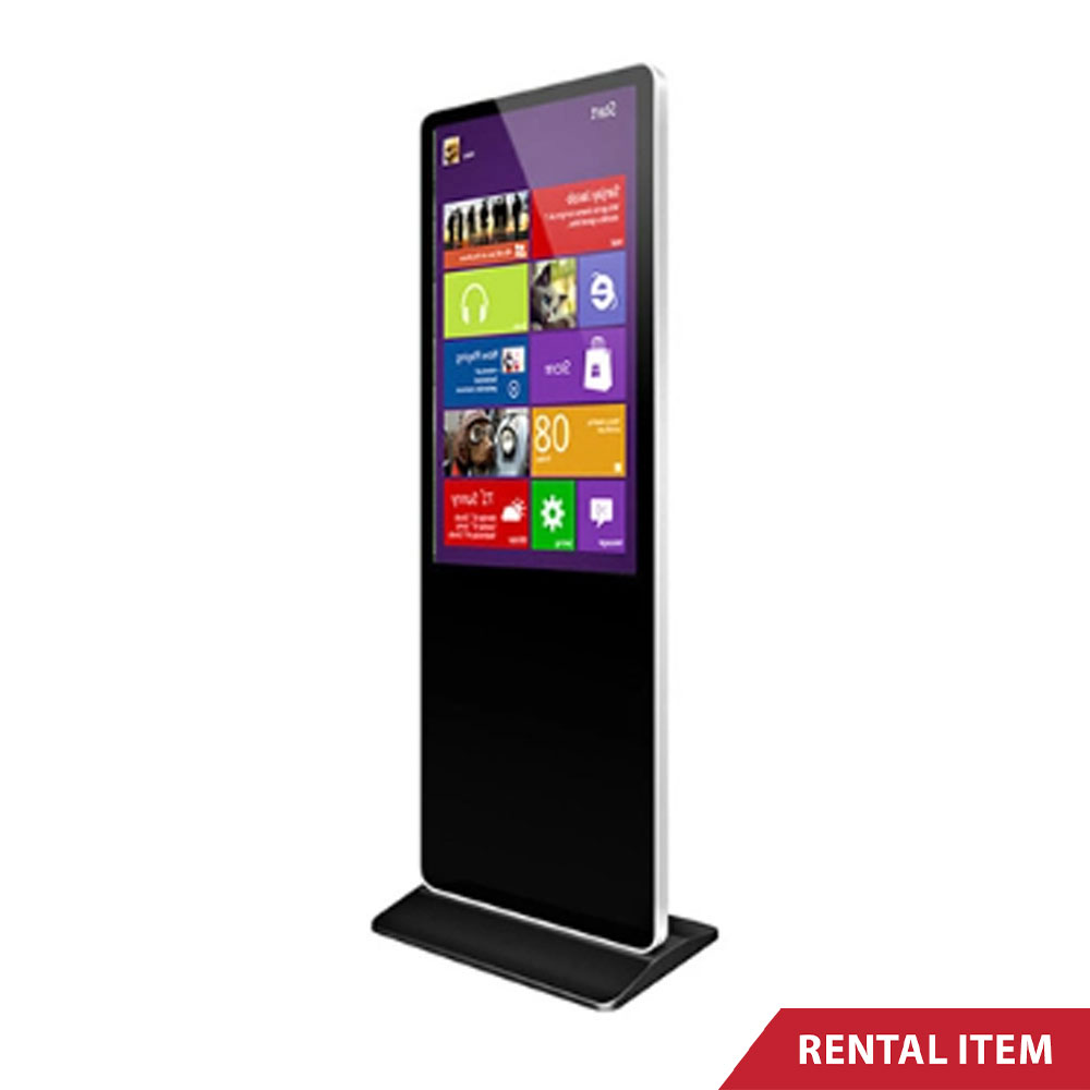 Android LED 43 Inch Vertical Kiosk Display in Elegant Event Setting