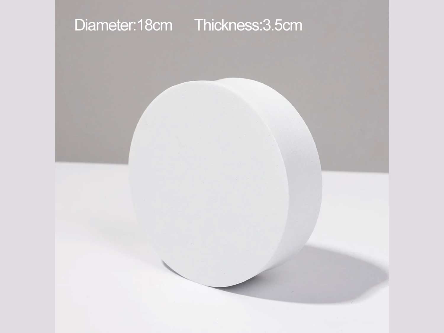 Product Photography Cylinder diameter 18cm and thickness 3.5cm