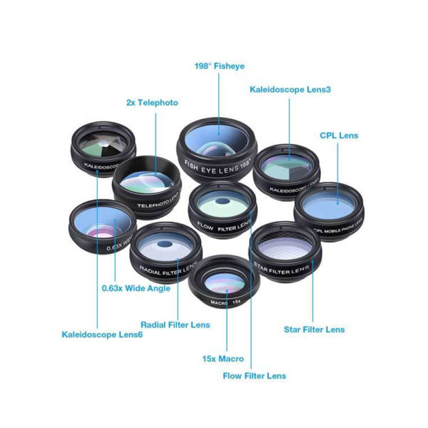 Apexel 10 in 1 Phone Camera lens kit