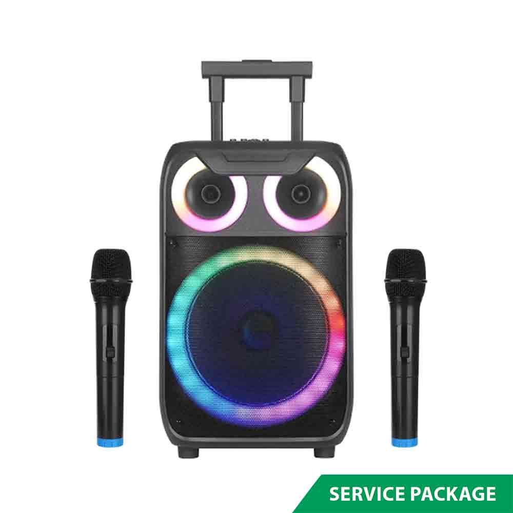 Portable Karaoke Starter Package with Bluetooth Speaker and Wireless Microphone
