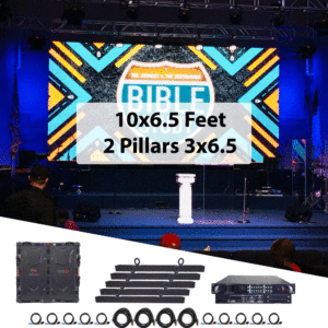 LED Video Wall 10x6.5 Feet 2 Pillars 3x6.5 (P2.8MM) rent in srilanka