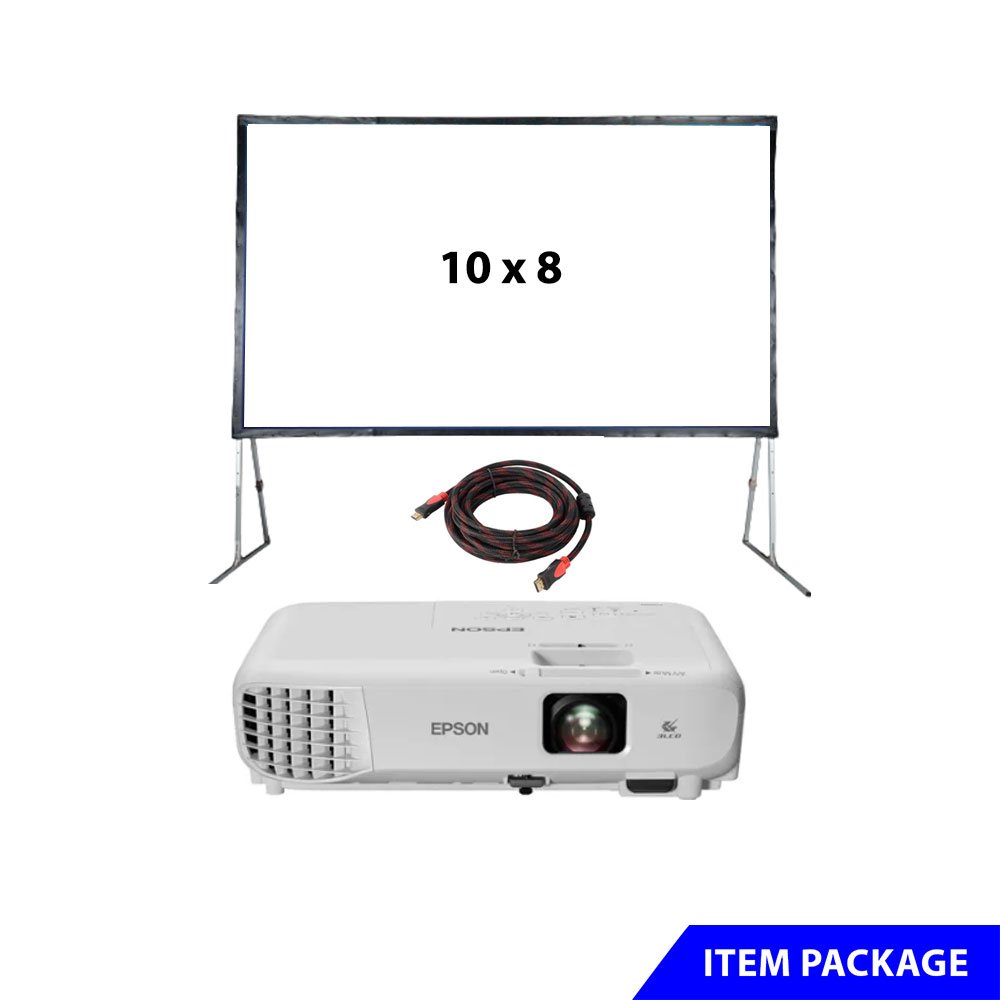 10 Feet Folding Screen Projector Setup