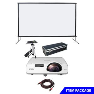 12 Feet Folding Screen Back Projection Projector Setup
