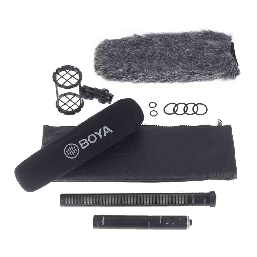 BOYA BY-PVM3000 M Professional Condenser Shotgun Microphone with Accessories