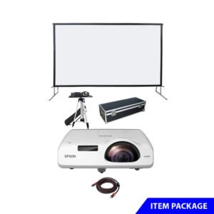 10 Feet Folding Screen Back Projection Projector Setup