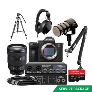 Single Presenter Pod Microphone podcasting and Video Recording Bundle