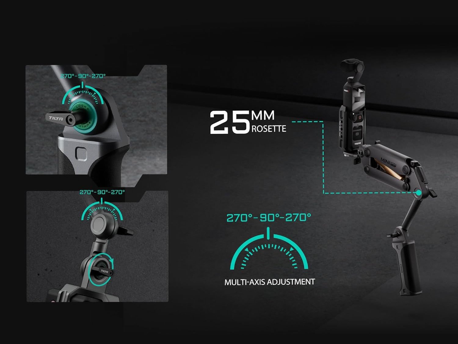 TILTA HDA-T15-C-DB Hydra Alien Mini Shock Absorbing Arm