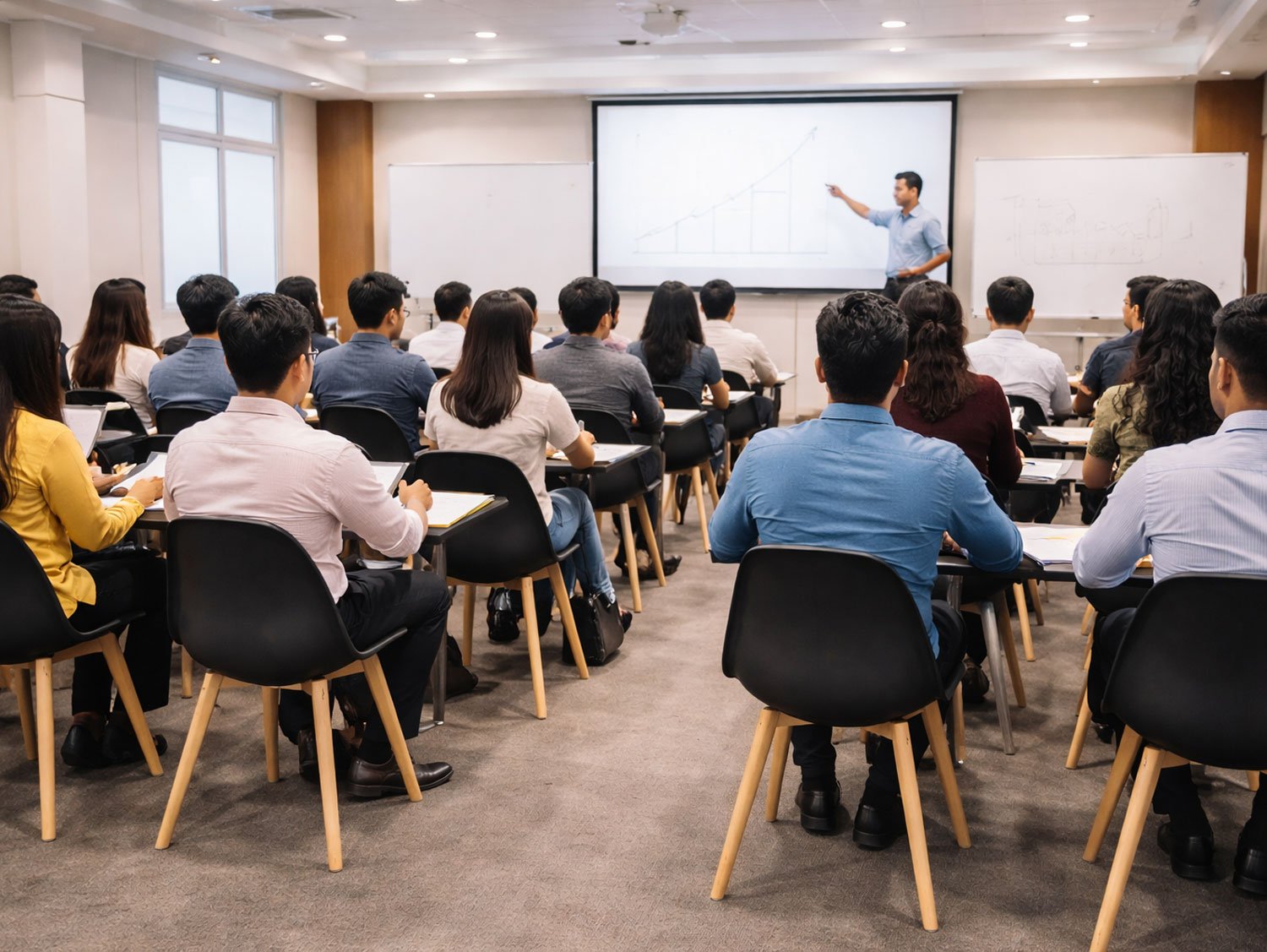 Black ABC Chair arranged for outdoor event