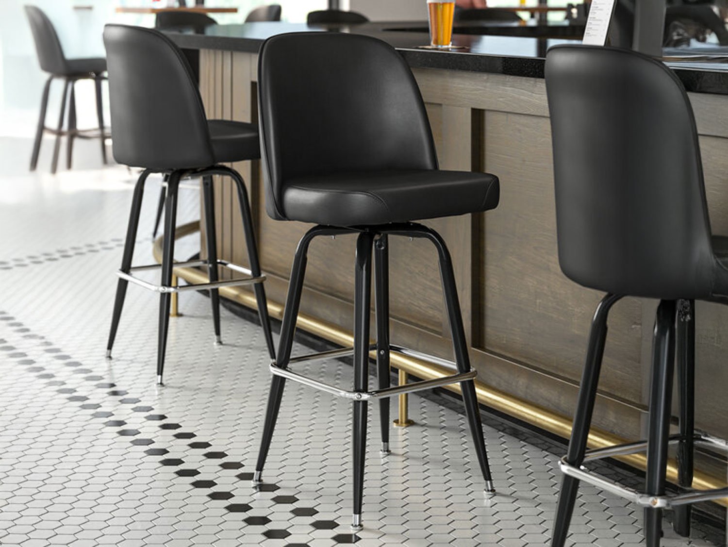 Bucket Bar Stools – Black