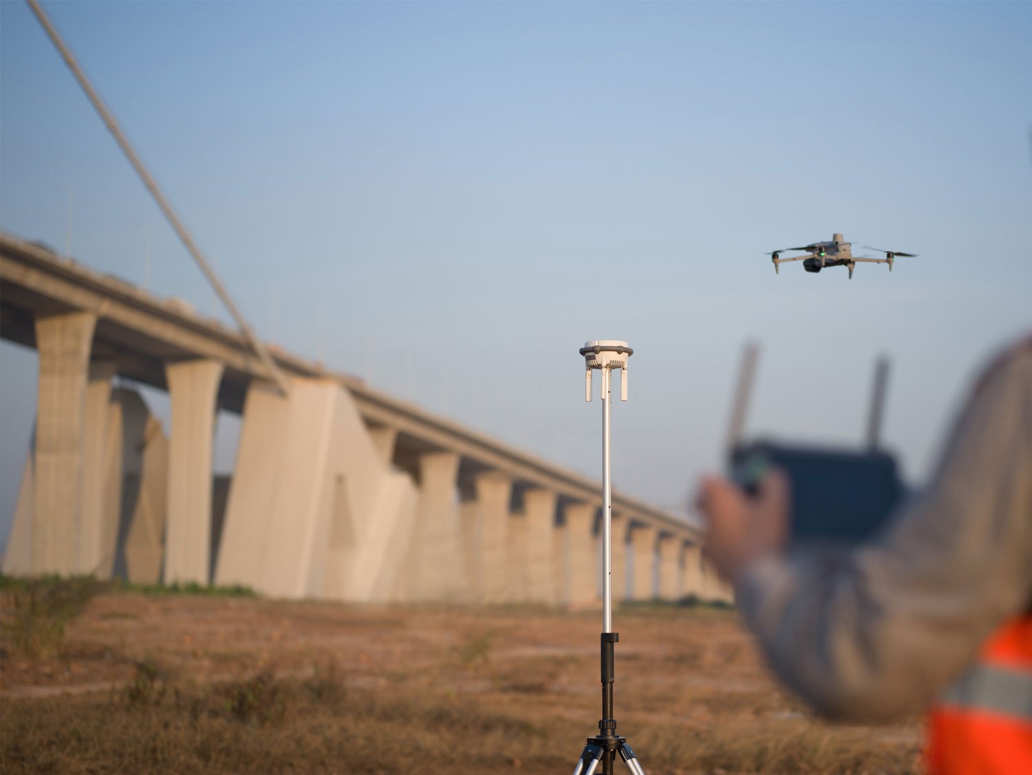 DJI RTK 3 positioning system for construction and land survey drone projects