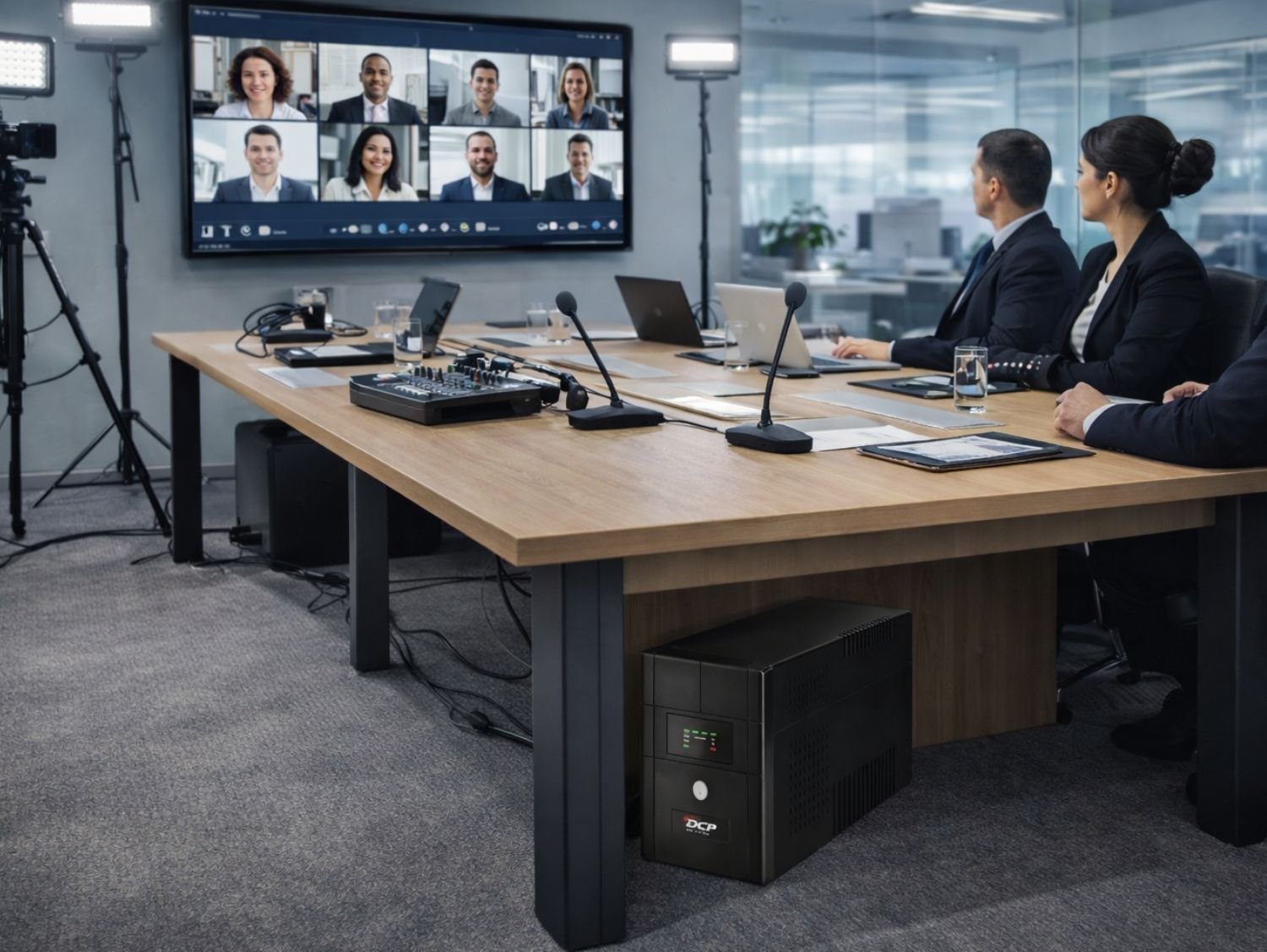 DCP 1kVA online UPS rental for live streaming and hybrid meeting power backup in Sri Lanka