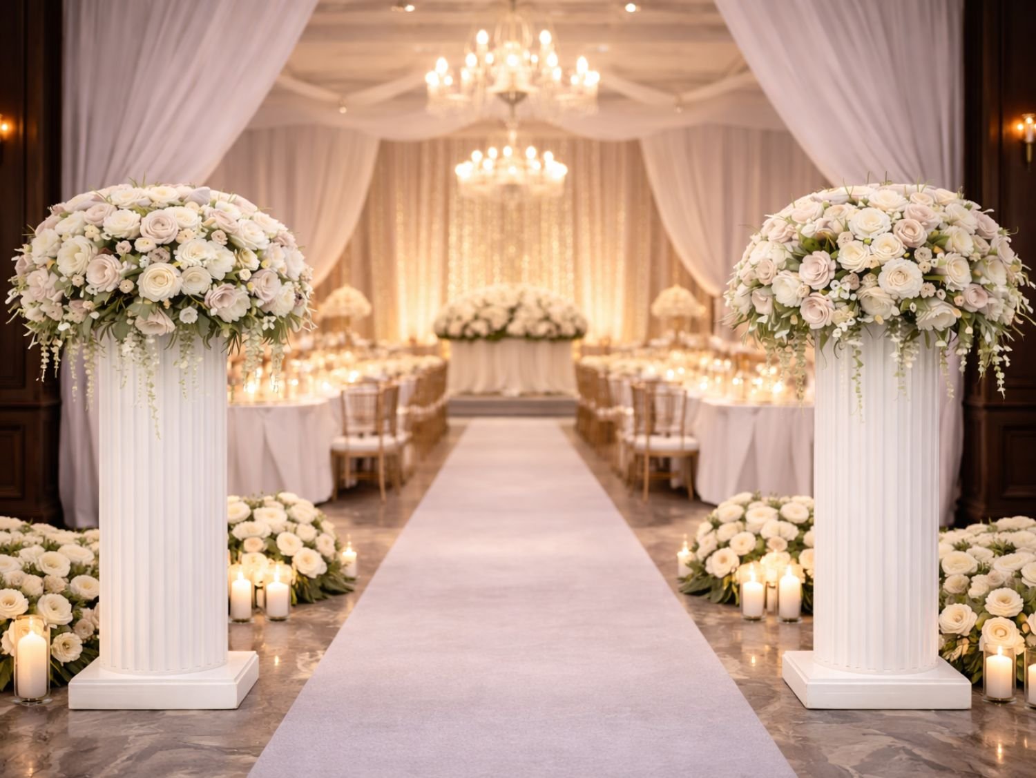 Pillar flower decoration