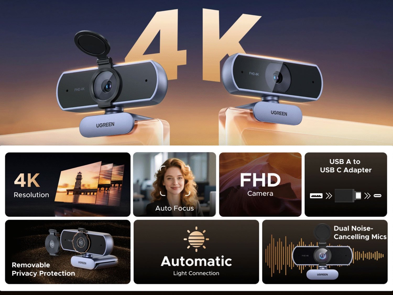 UGREEN 4K 30Hz USB Webcam