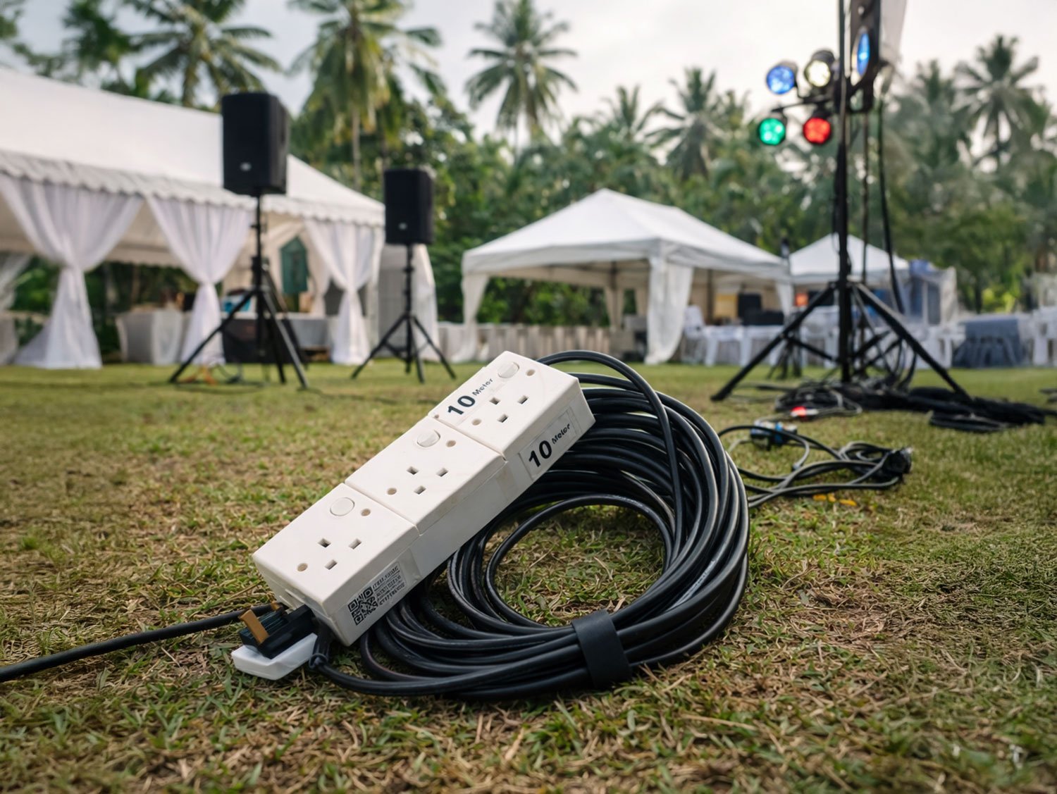 Power Extension Cord with 3 Socket 10 Meter - Custom Made