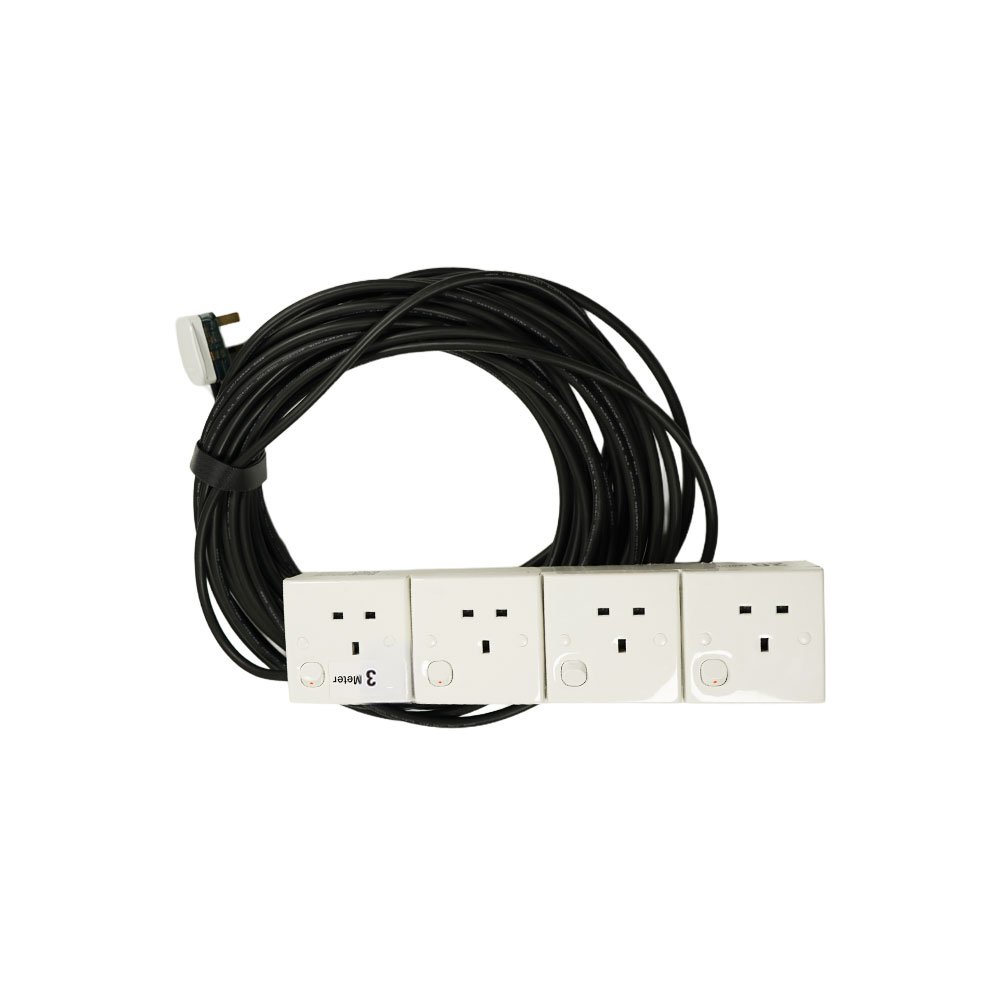 Power Extension Cord with 4 Socket 03 Meter 13A - Custom Made