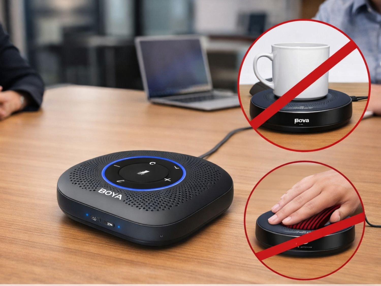 Boya Blobby Pro Conference Speakerphone front view for meetings