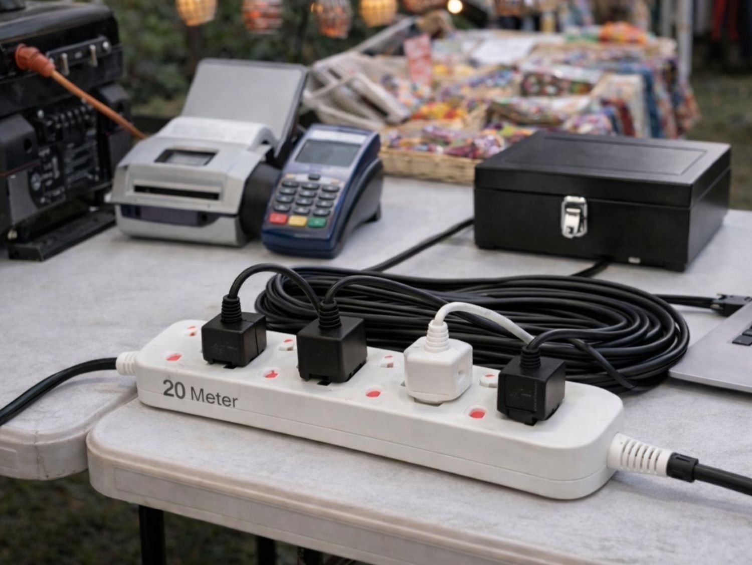 Professional power extension cord 30A for audio visual equipment rental in Sri Lanka